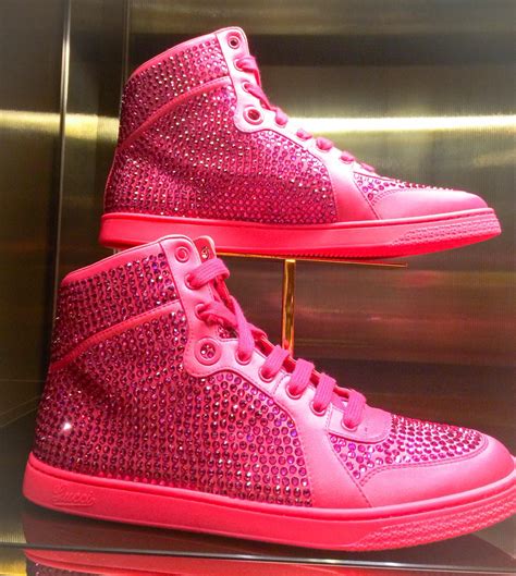 hot pink gucci high tops